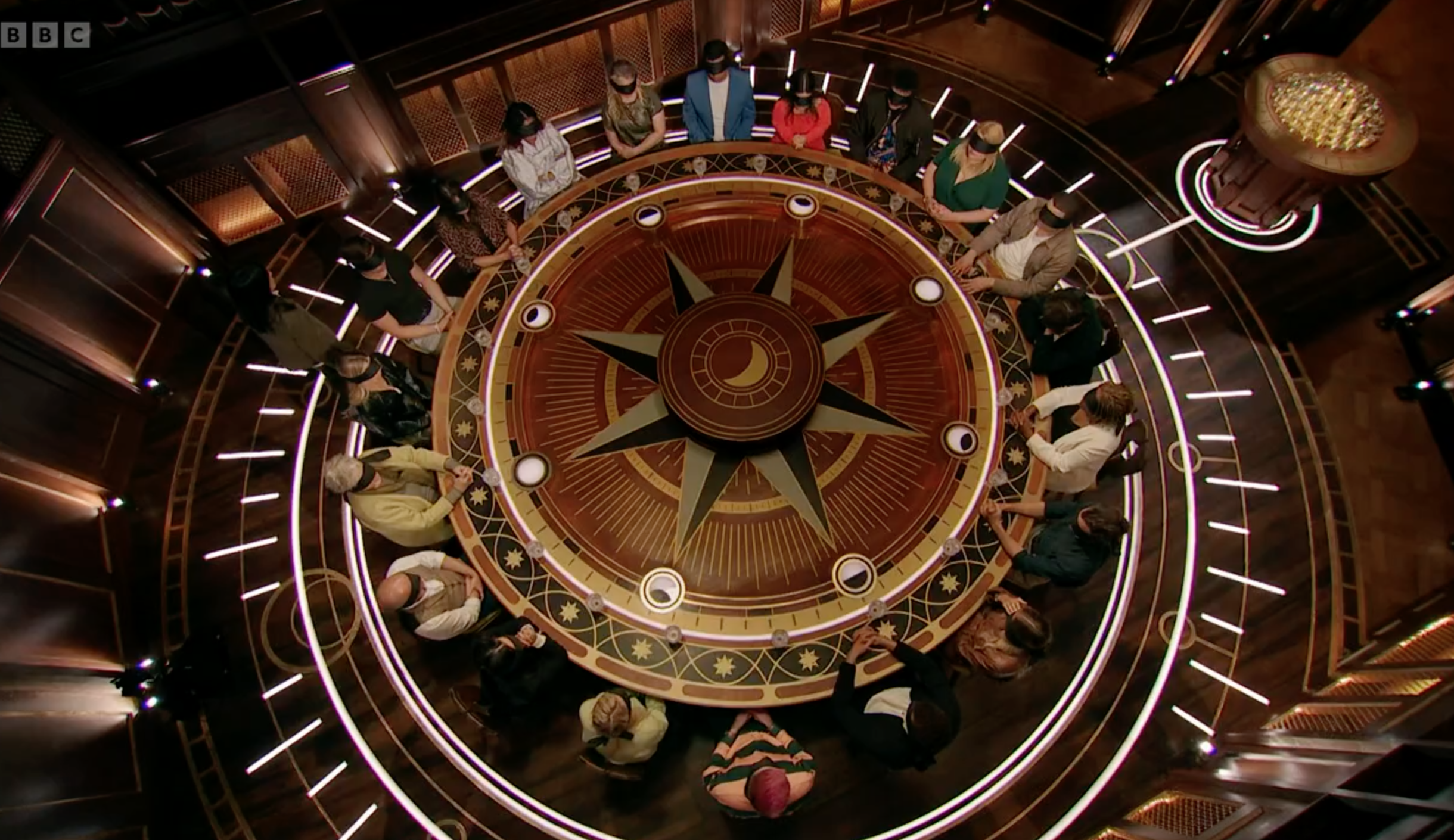 Claudia Winkleman picking The Traitors