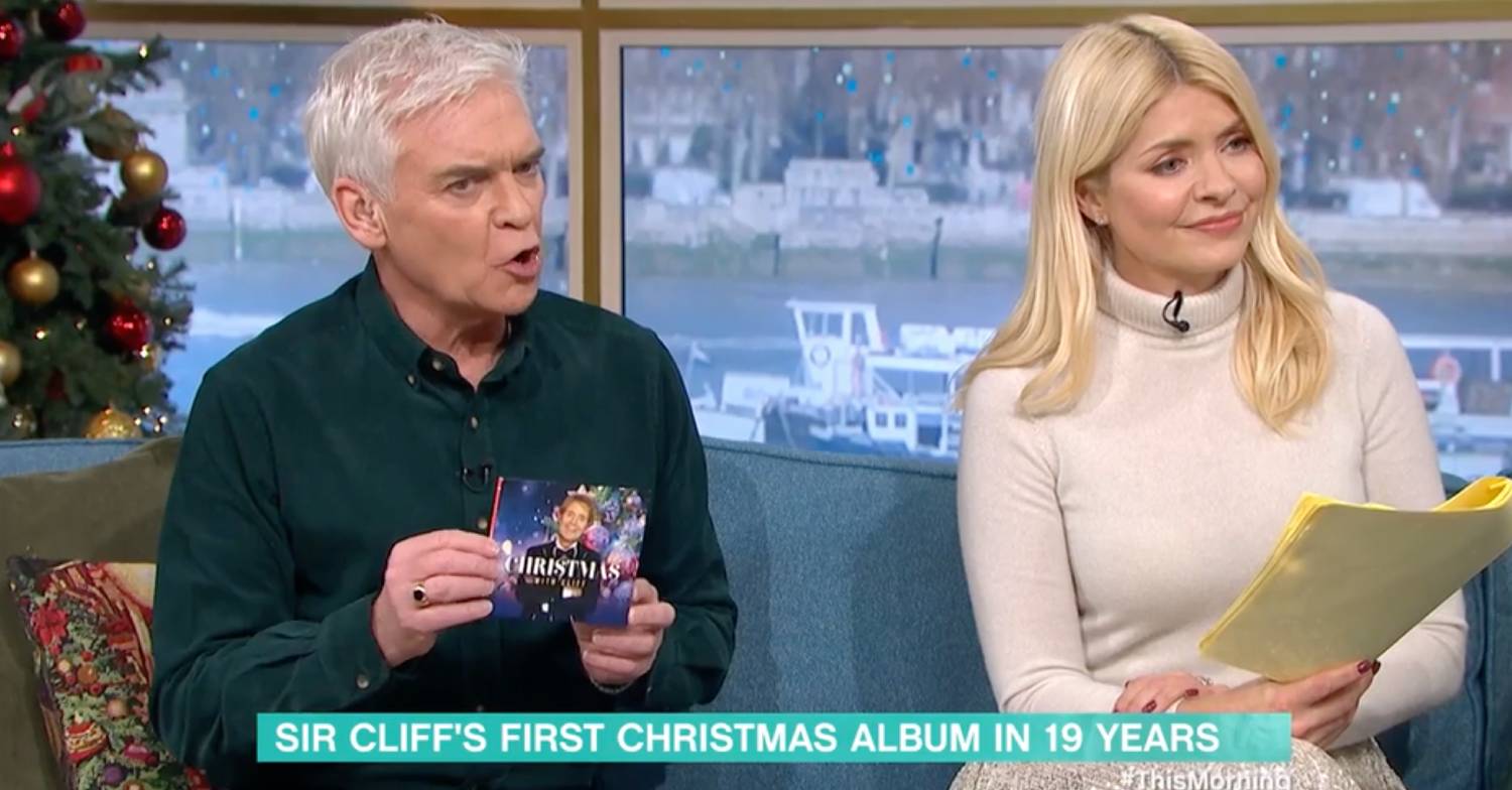 Phillip Schofield and Holly Willoughby speak with Sir Cliff Richard on This Morning