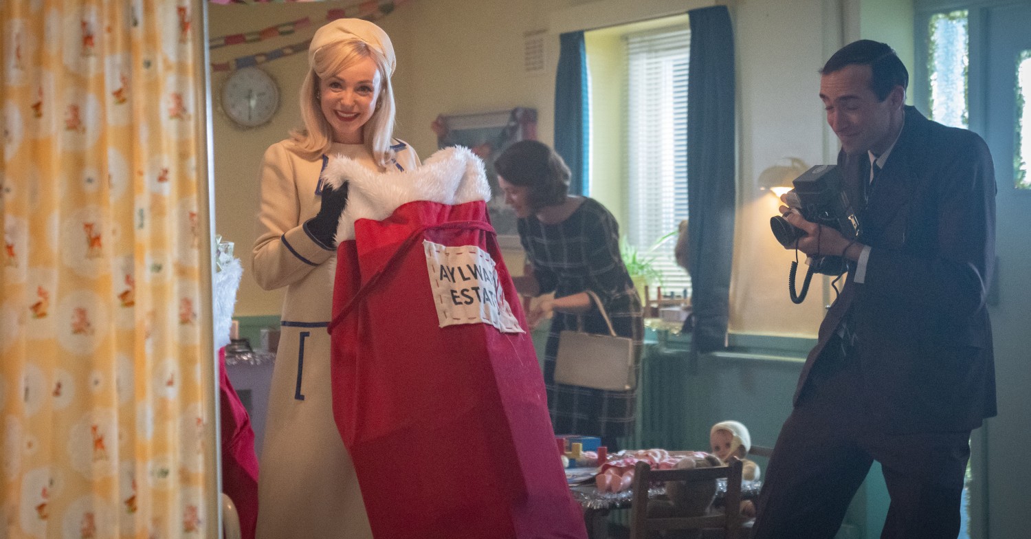 Helen George in character as Trixie in Call the Midwife Christmas 2022