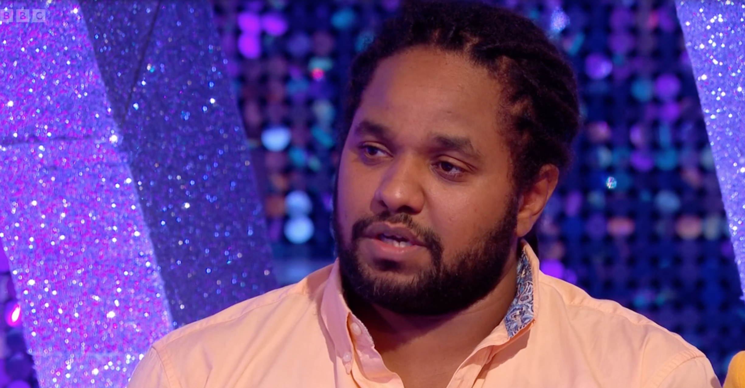 Strictly star Hamza being interviewed