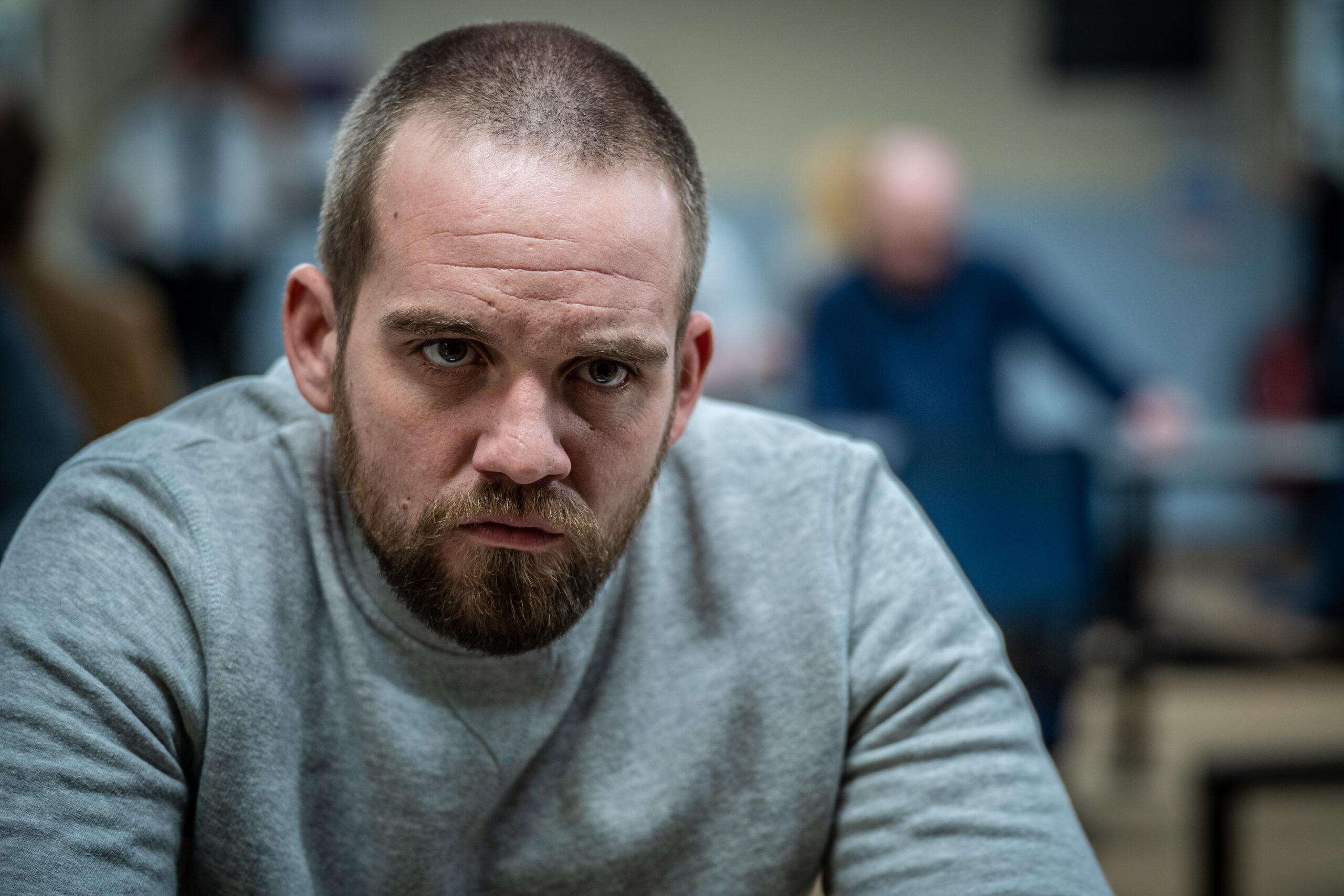 James Burrows looking angry in Without Sin