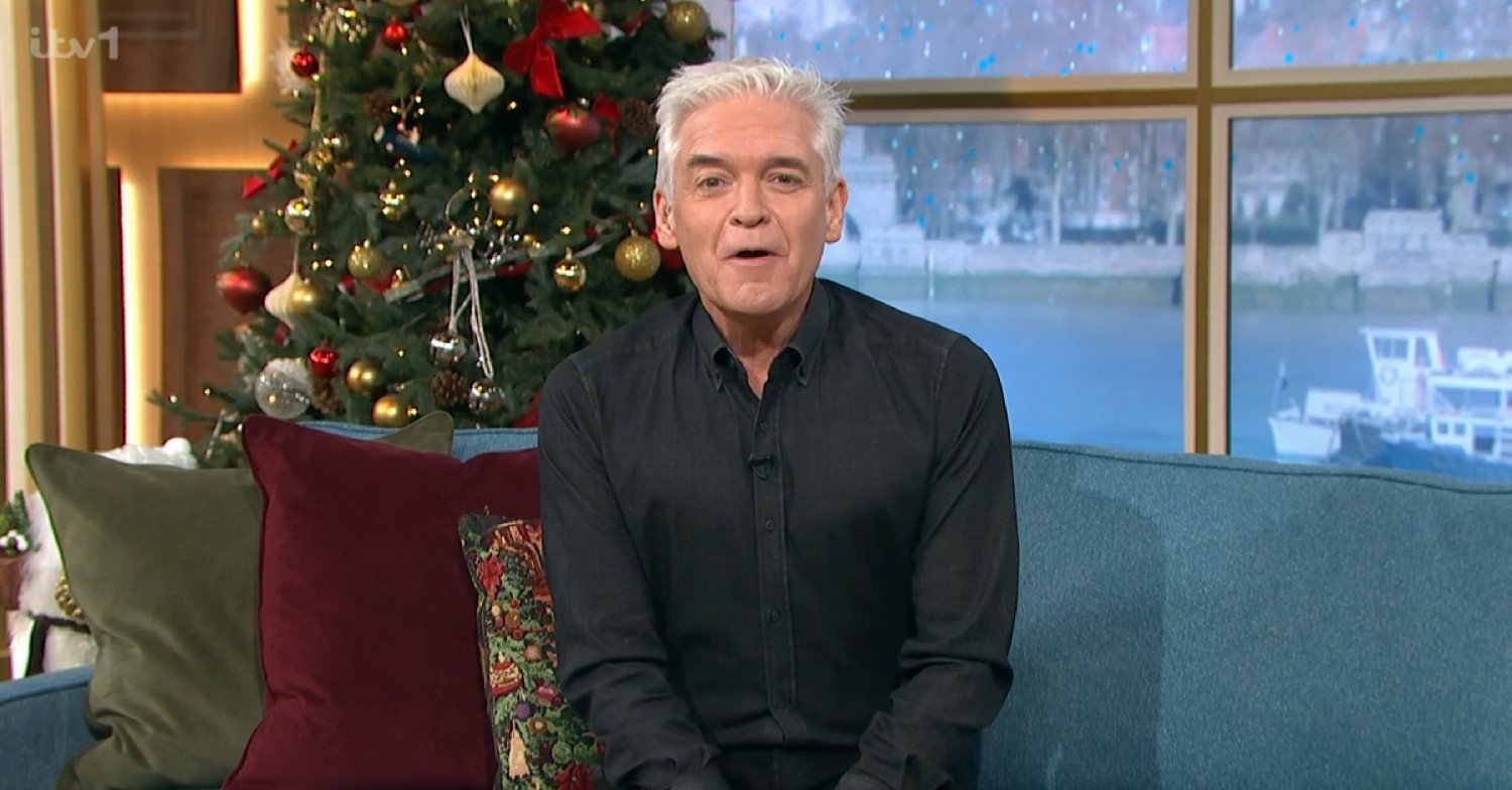 Phillip Schofield speaking to camera on This Morning today 