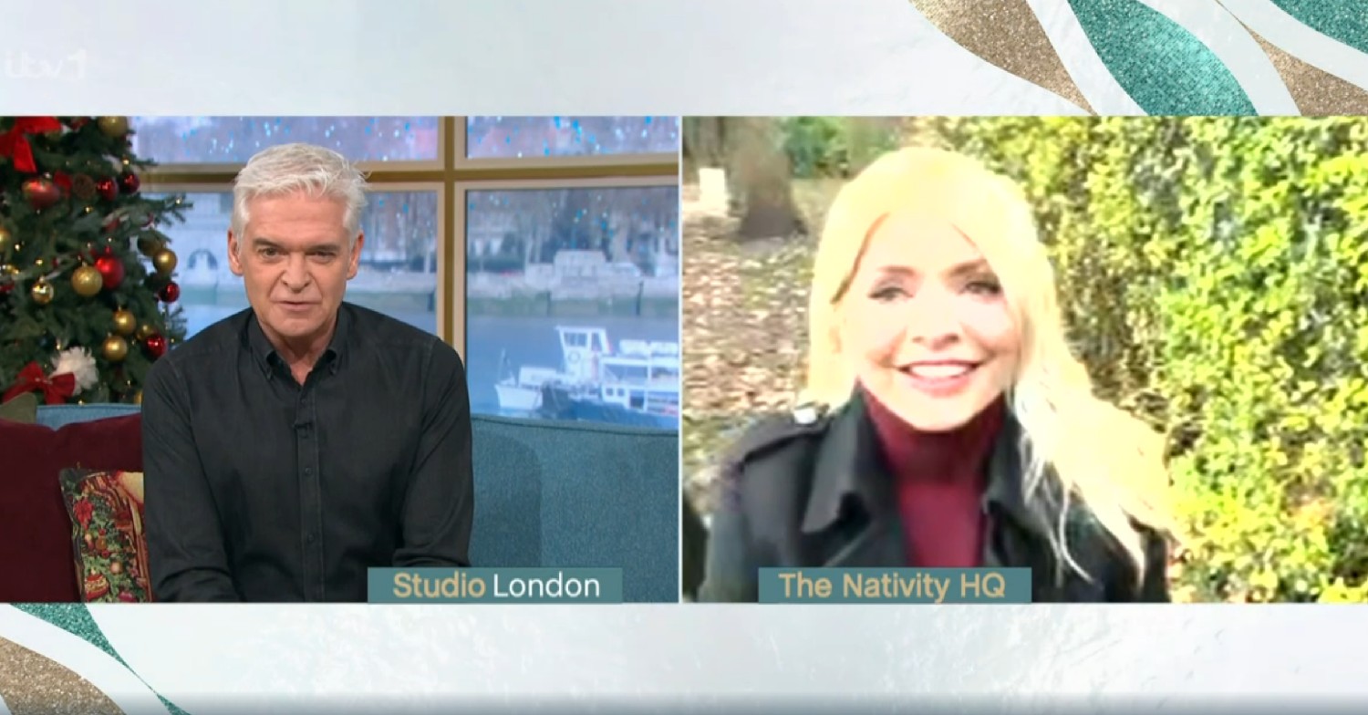 Phillip Schofield speaking to Holly Willoughby via video link on This Morning today 