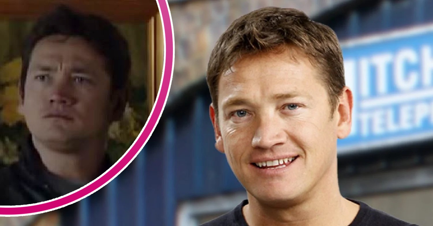 Ricky on EastEnders, inset an image from him on the show, looking serious (Credit: BBC/YouTube/Composite: Entertainment Daily)