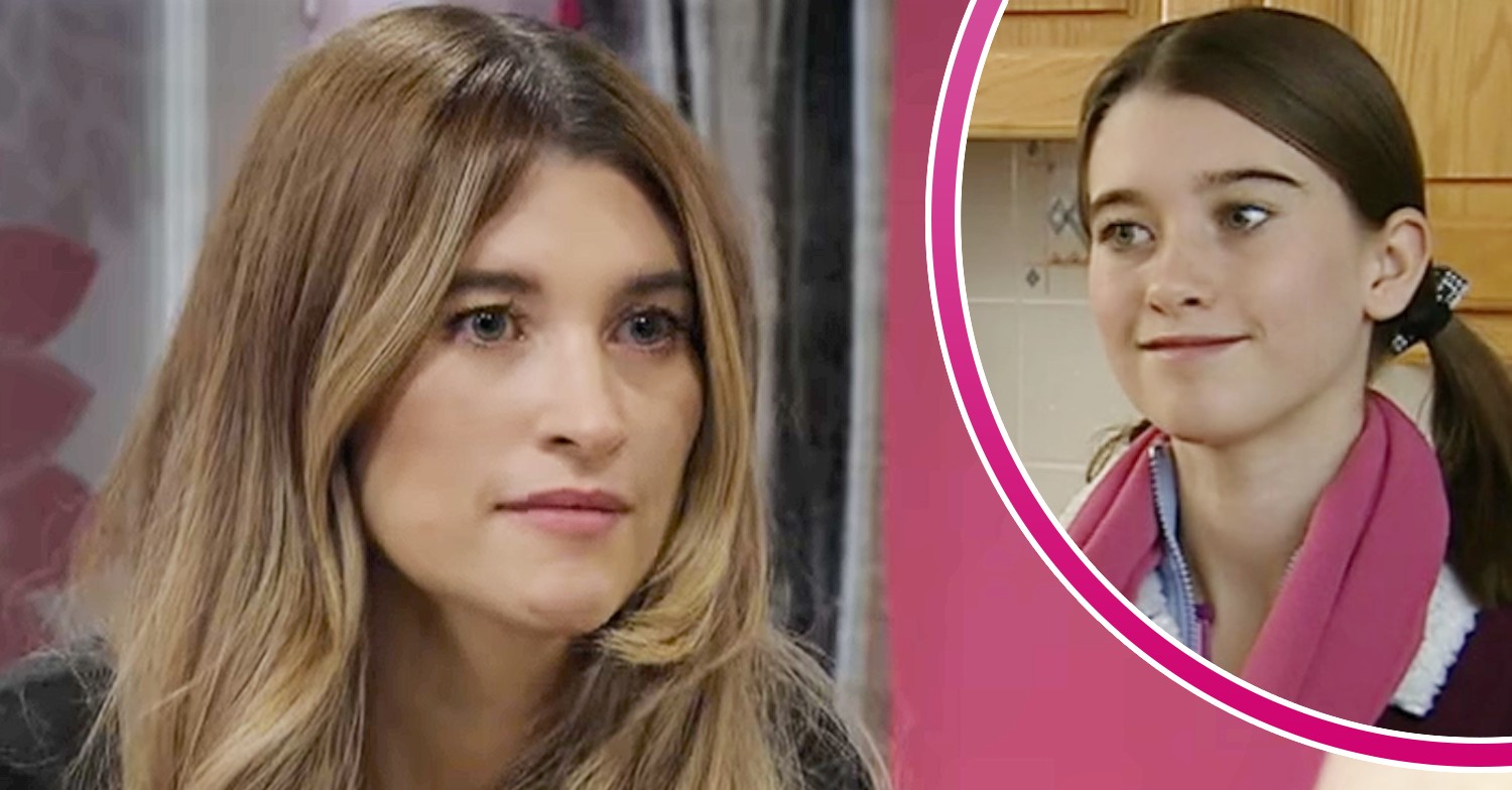 Emmerdale Debbie Dingle then and now comp image