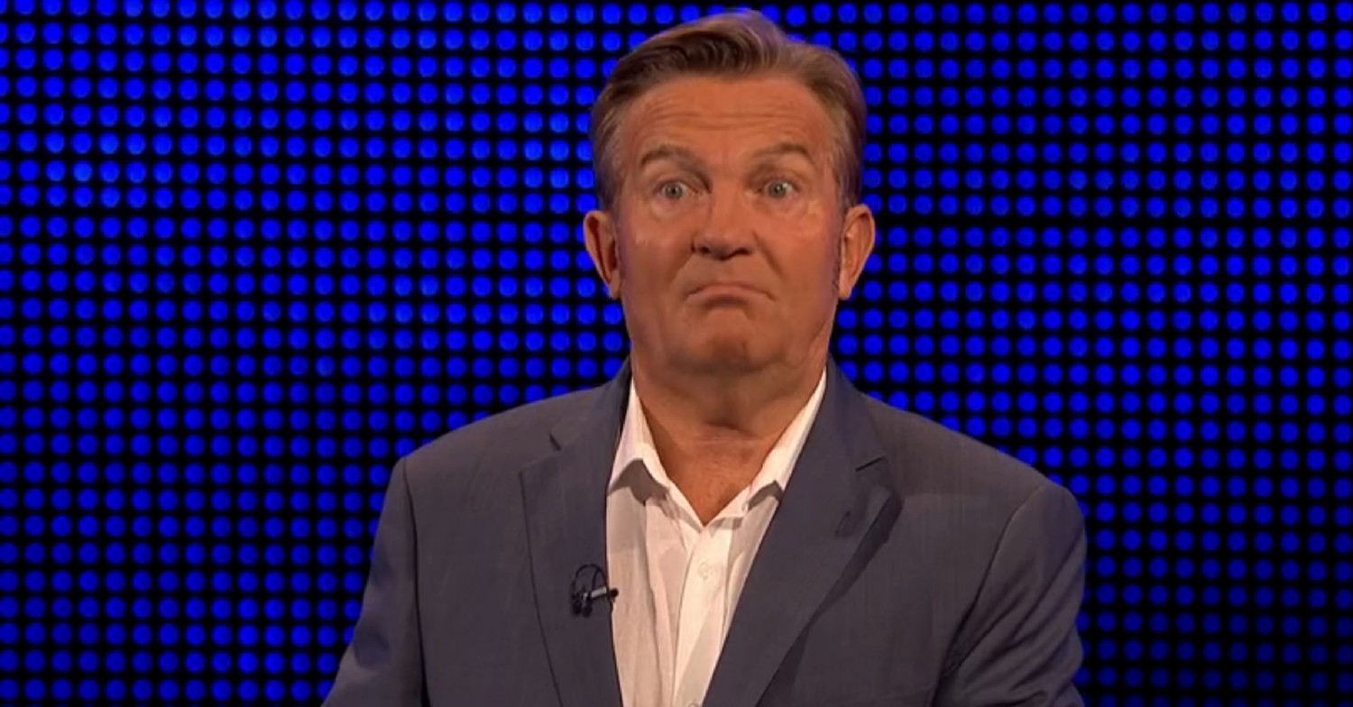 Bradley Walsh pulling a face on The Chase 