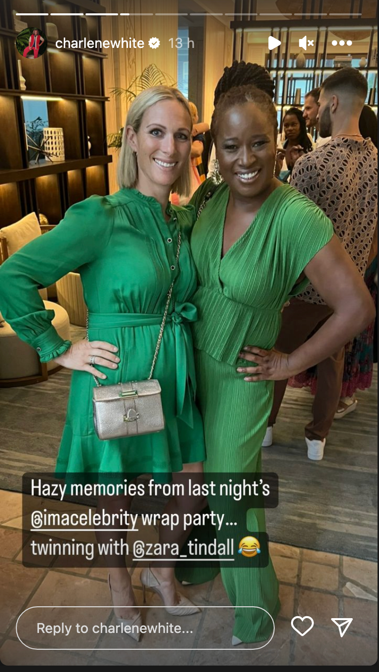 Zara Tindall and I'm A Celebrity star Charlene White 