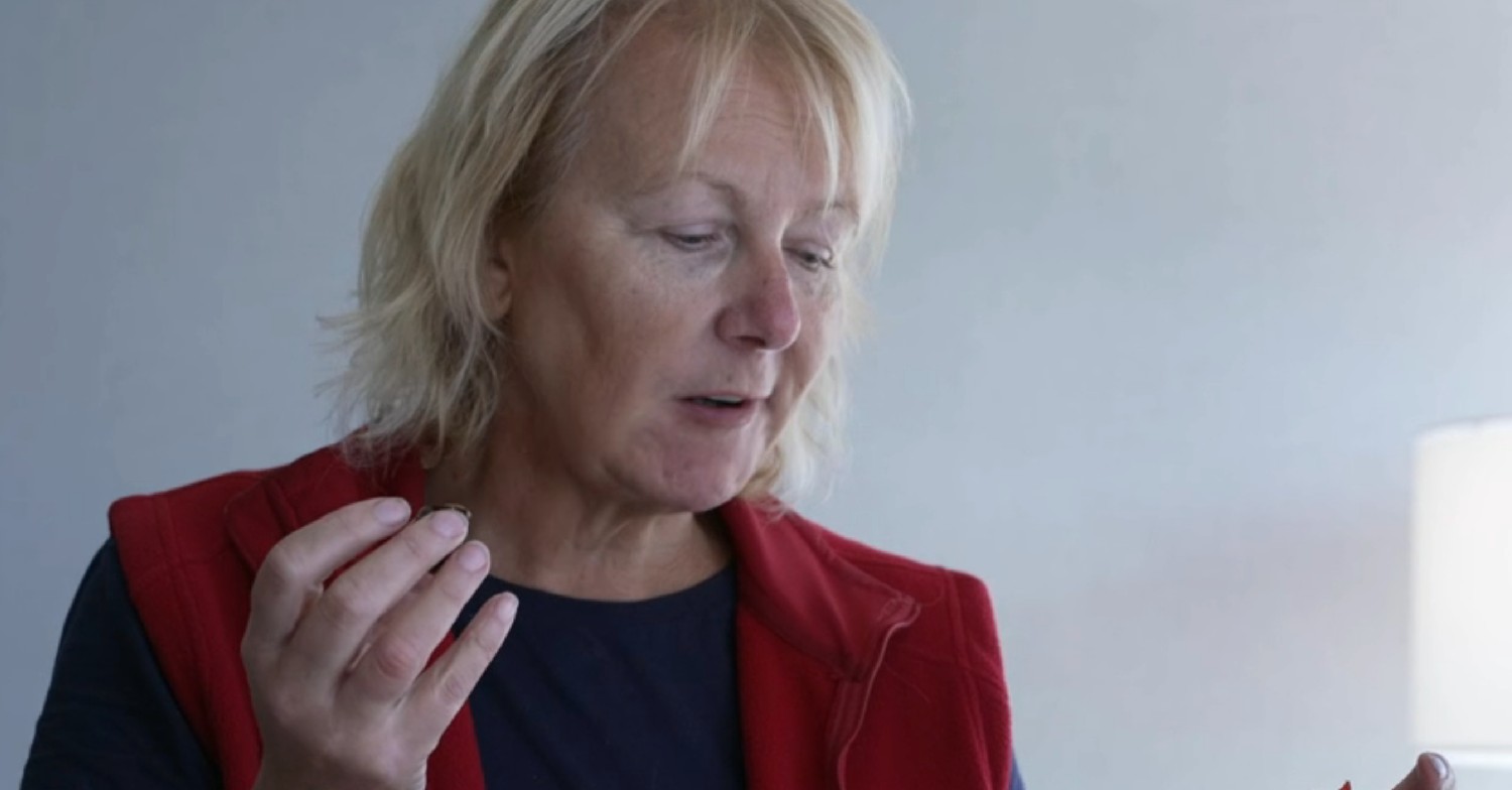 I'm A Celebrity 2022 star Sue Cleaver looking down