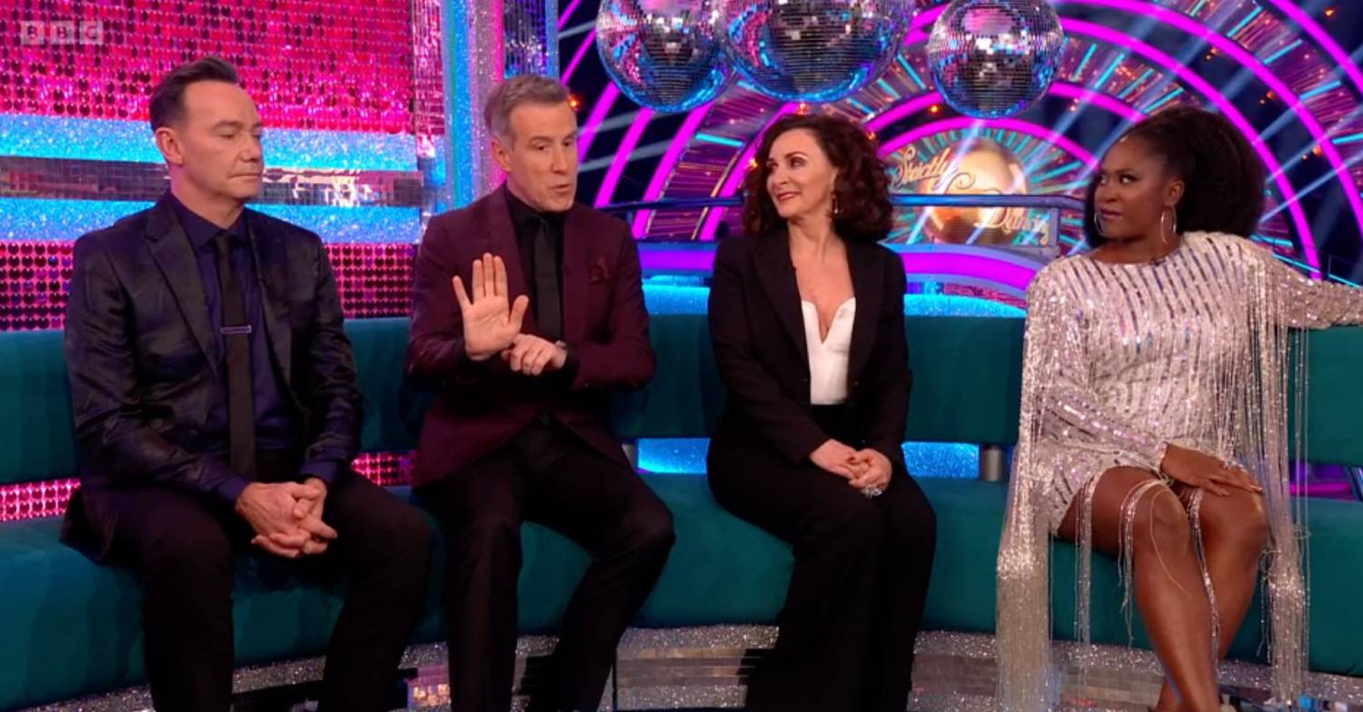 Strictly judge Anton du Beke raises a palm