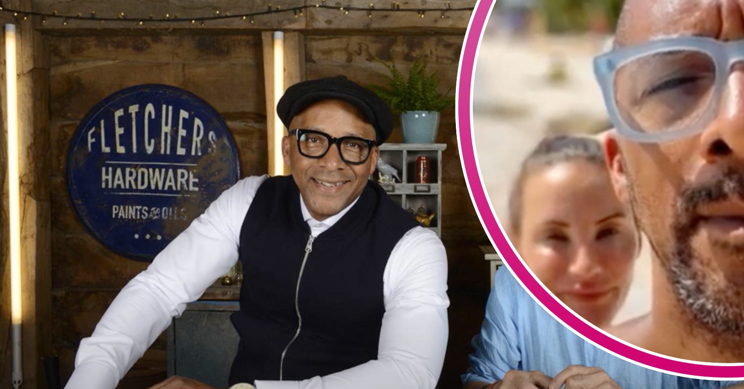 Jay Blades and his wife Lisa on the beach