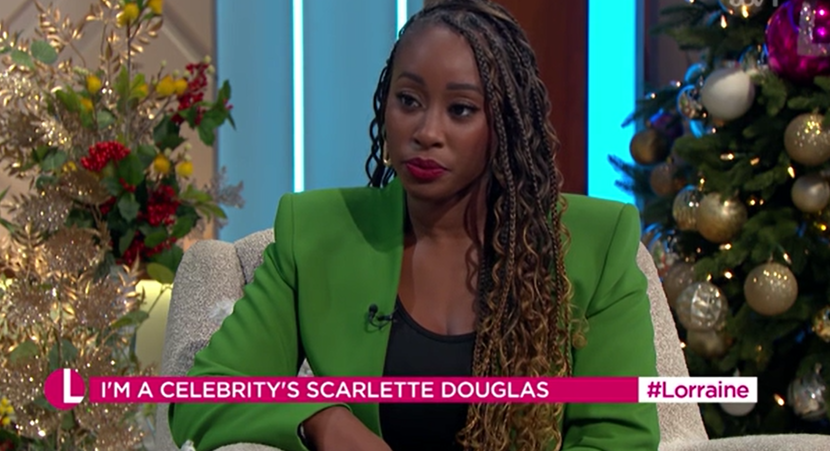 Scarlette Douglas appearing on Lorraine today