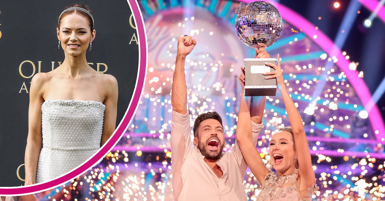 Giovanni and Rose with the Strictly Glitterball and Kara Tointon inset