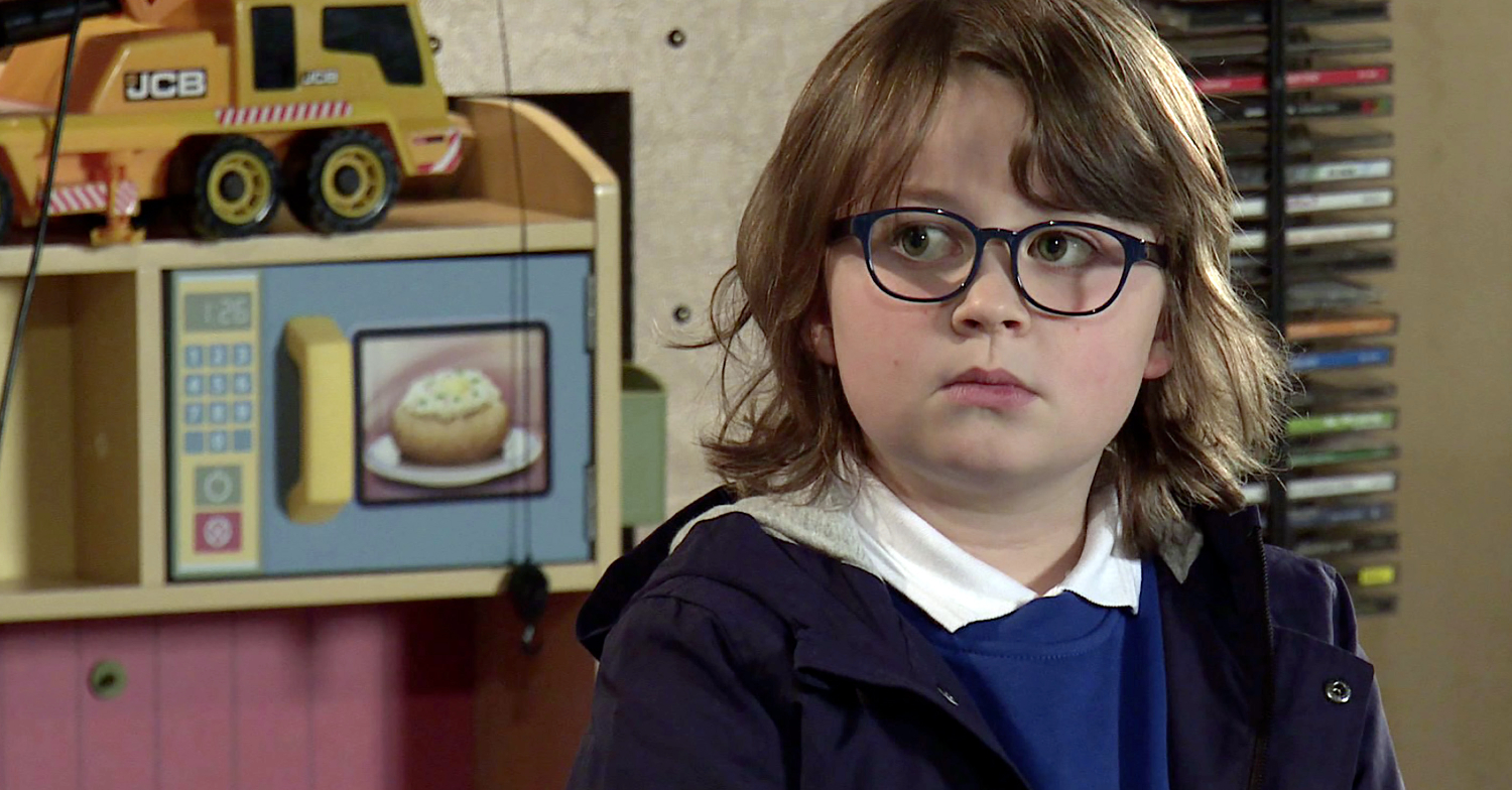 Coronation Street's Sam is looking serious