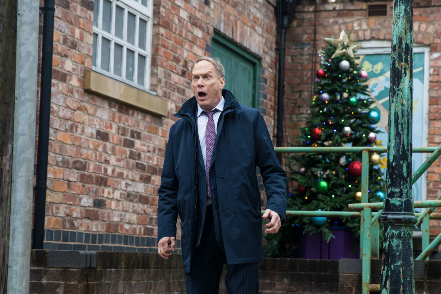 Stephen looks shocked and horrified on Coronation Street