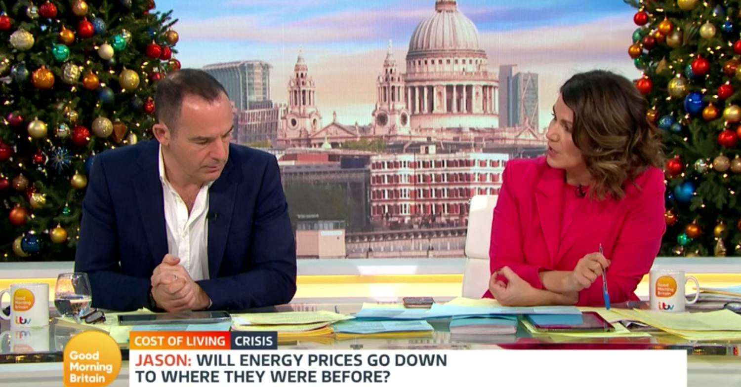 Martin Lewis replies to Susanna Reid about energy bills on GMB today
