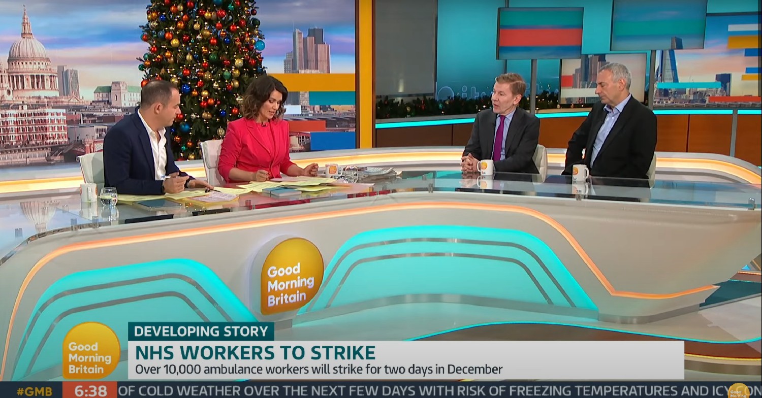 Martin Lewis, Susanna Reid, Andrew Pierce, and Kevin Maguire on GMB today 