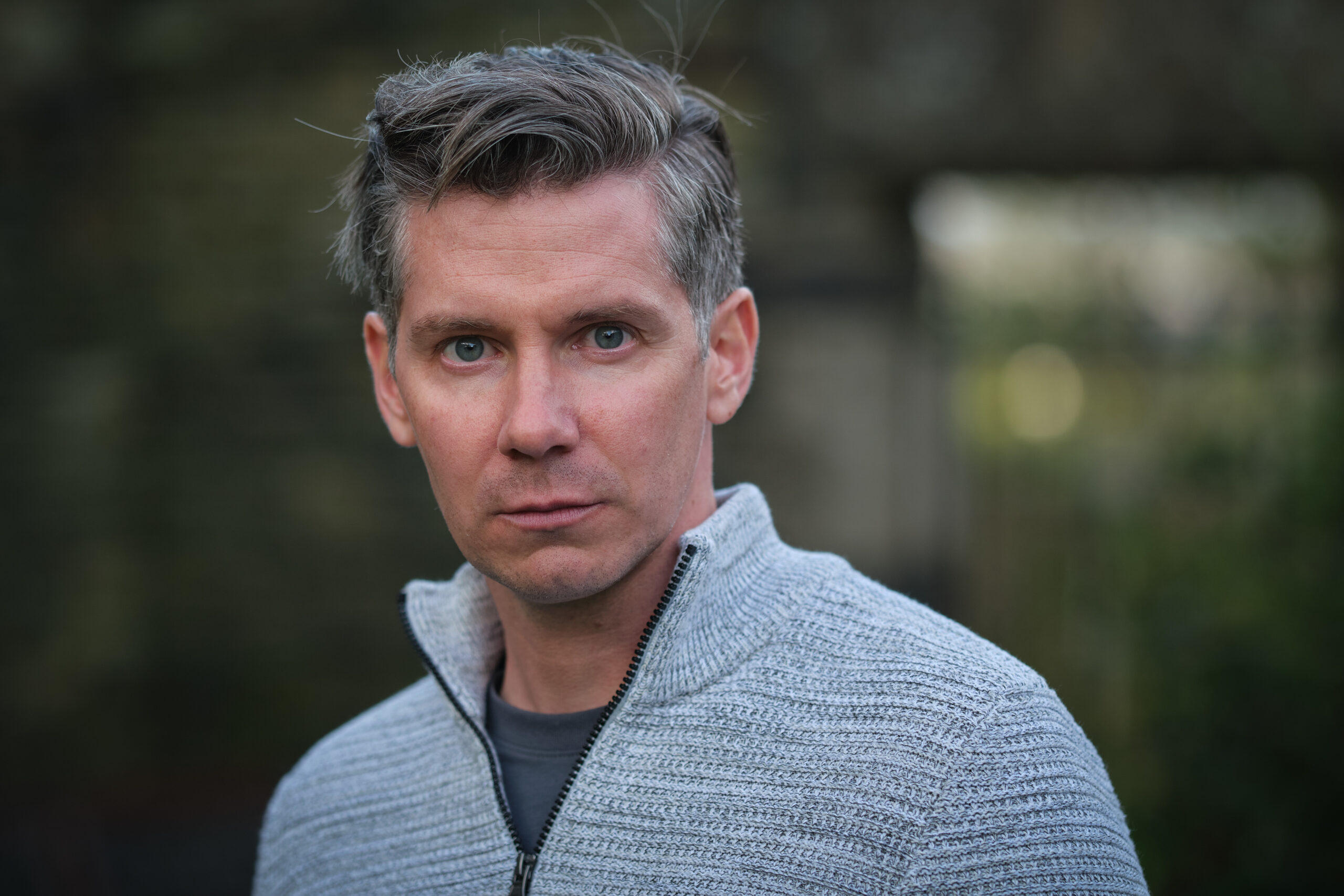 Karl Davies looking serious in Happy Valley