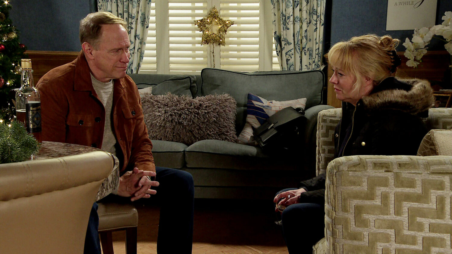 Stephen Reid gently talks to Jenny about Leo