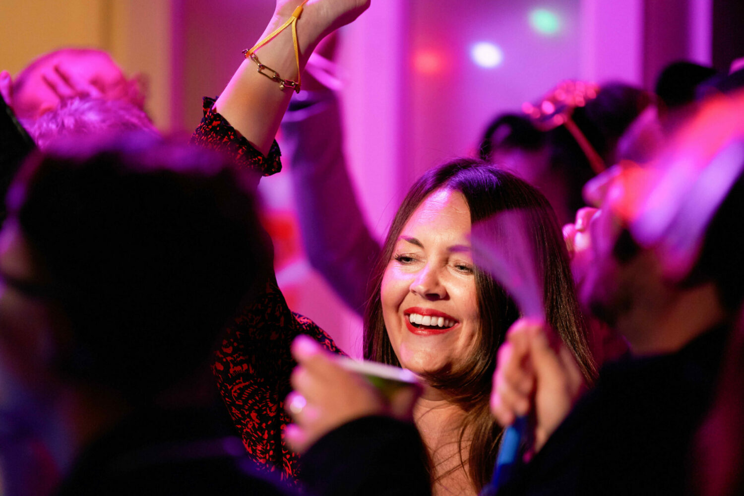 Stacey Slater smiling at the New Year Eve party in EastEnders