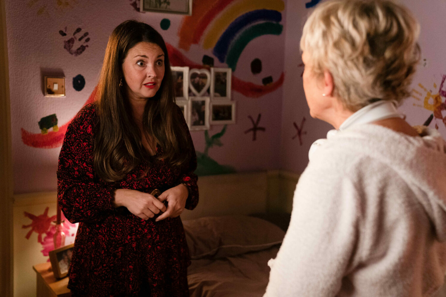 Stacey Slater looks shocked at her mum Jean
