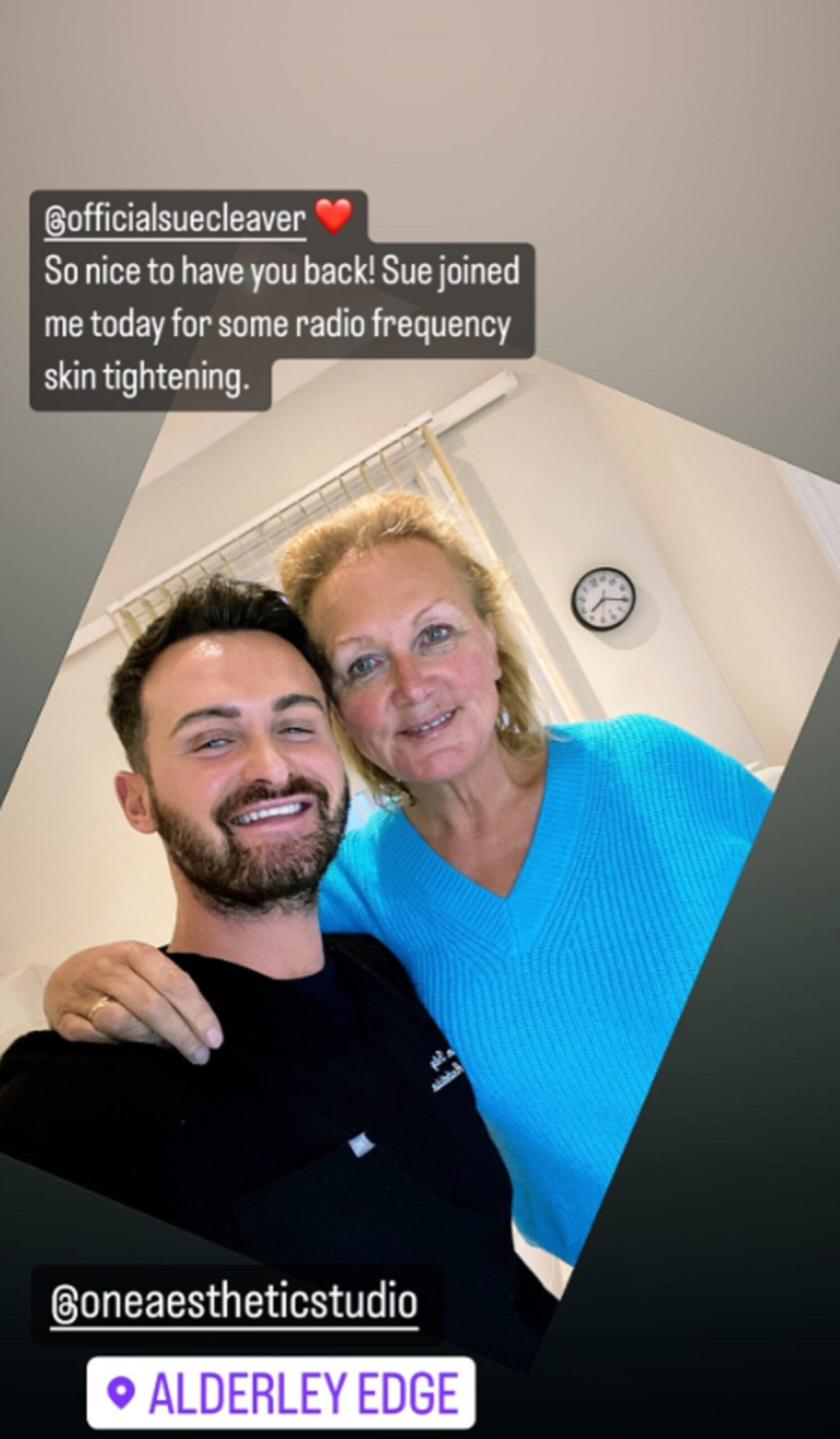 I'm A Celebrity star Sue Cleaver on Instagram