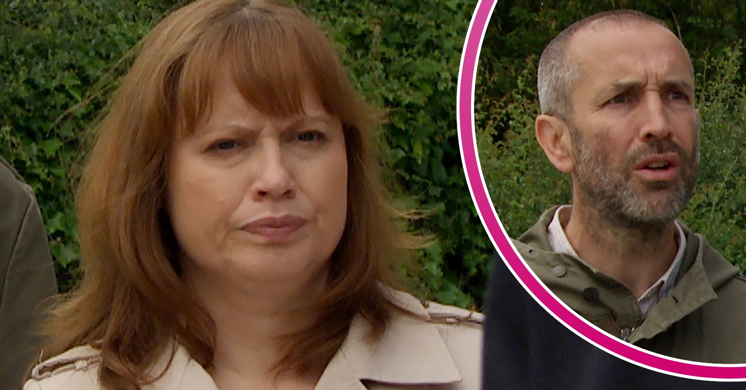 Emmerdale's Lydia is looking serious, and in a bubble, Sam is looking shocked