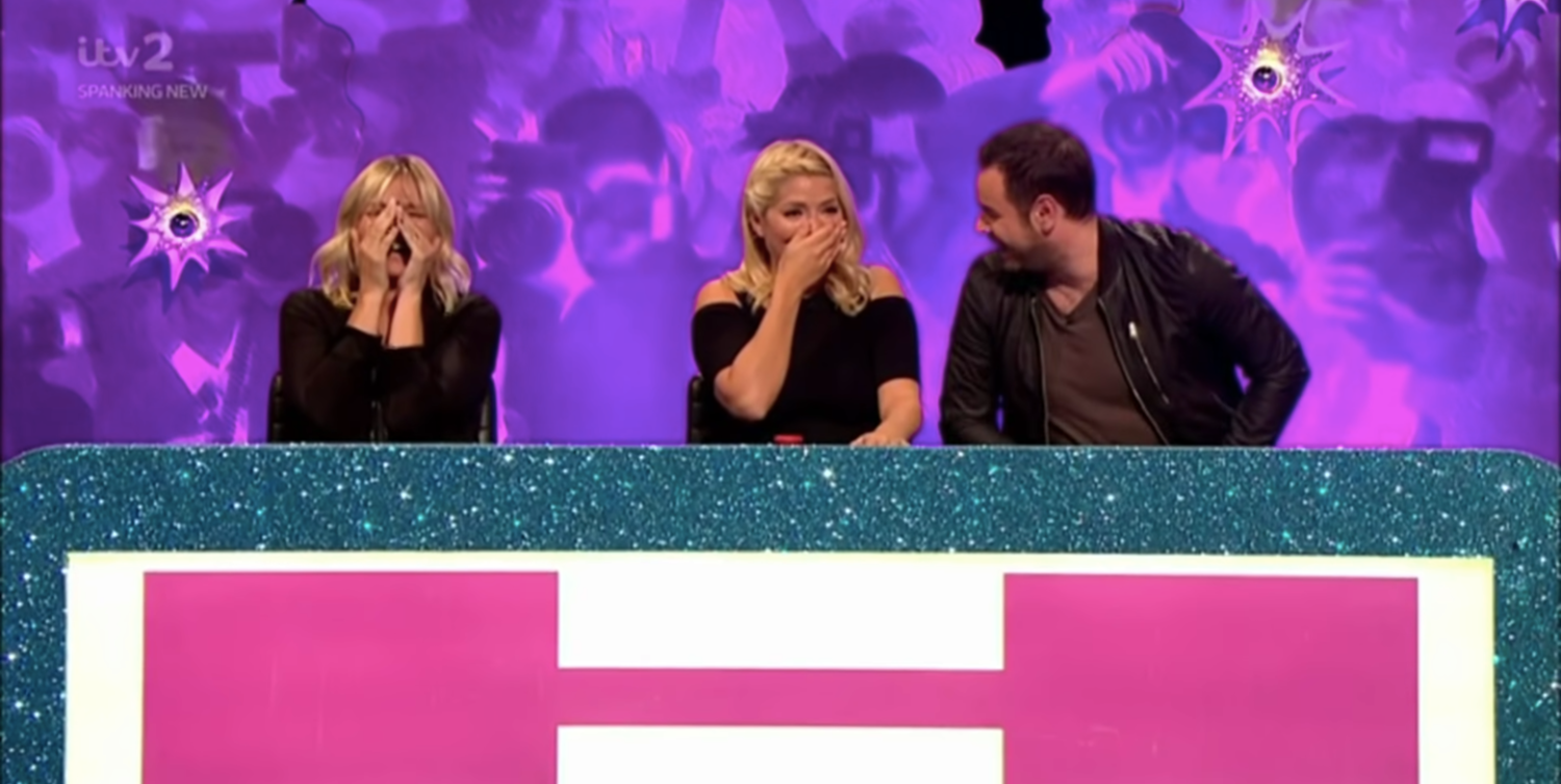 Holly Willoughby during an episode of Celebrity Juice
