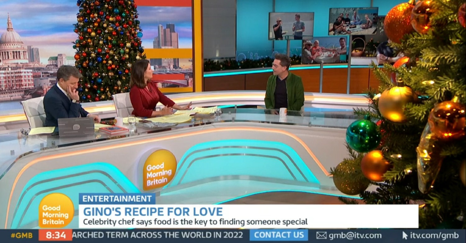 Ben Shephard and Susanna Reid speaking to Ginon D'Acampo on GMB today 