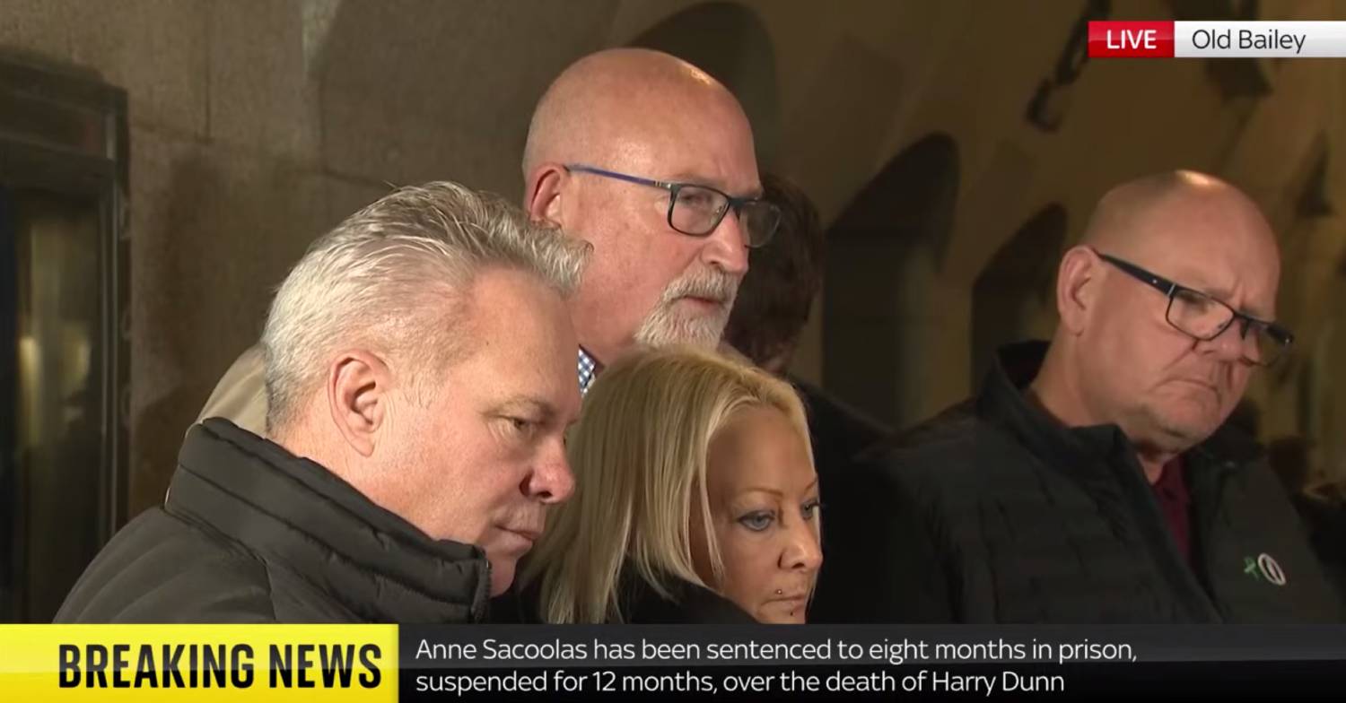 Harry Dunn family outside the Old Bailey following Anne Sacoolas sentencing