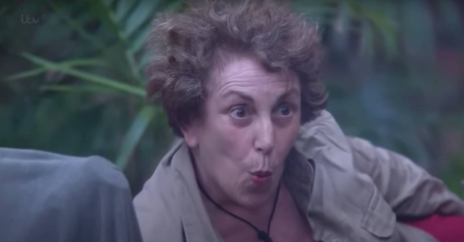 Edwina Currie reacts during a discussion on I'm A Celebrity in 2014