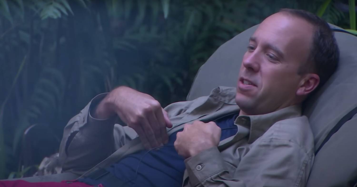 Matt Hancock lays down on I'm A Celebrity