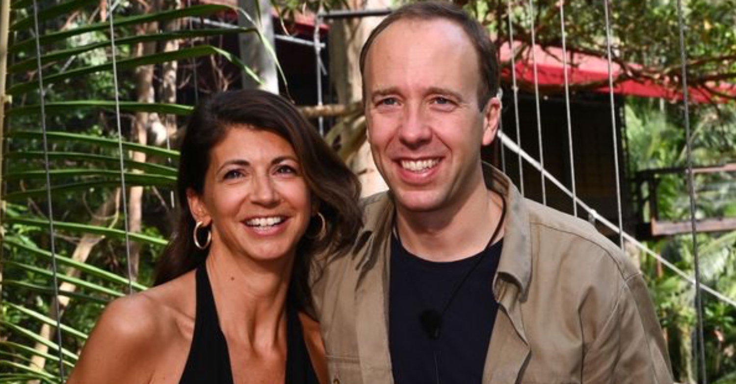 Matt Hancock and girlfriend Gina on I'm A Celebrity bridge