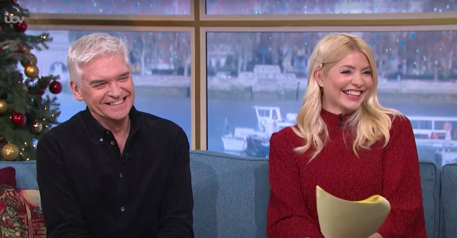 Holly and Phillip chuckle on This Morning today