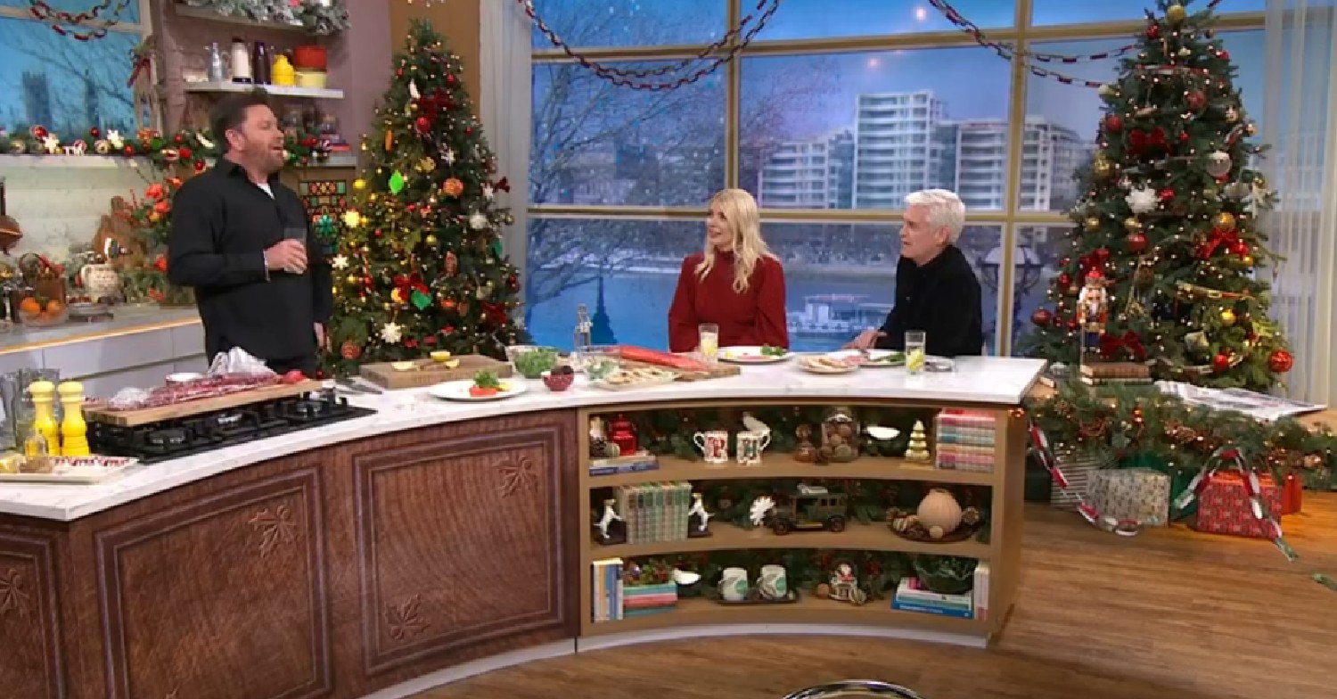 James Martin speaking to Holly and Phil on This Morning today
