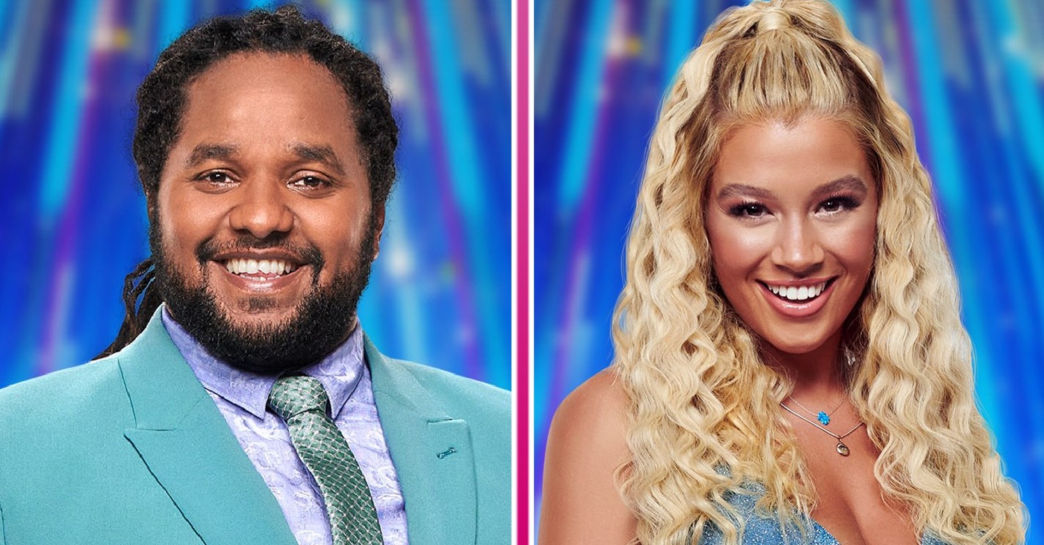 Hamza Yassin and Molly Rainford smiling in Strictly tour pics