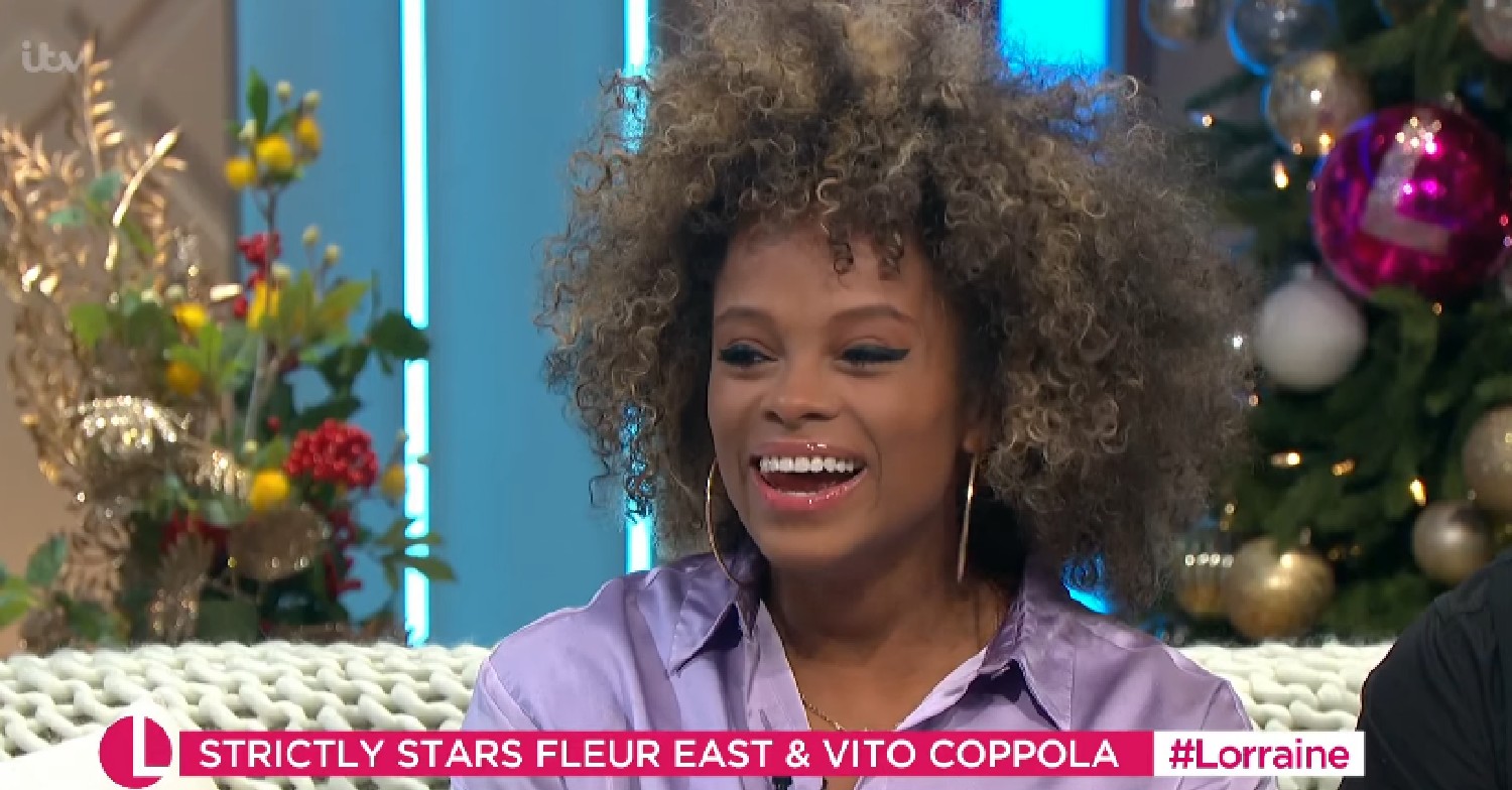 Strictly star Fleur East smiling on Lorraine today