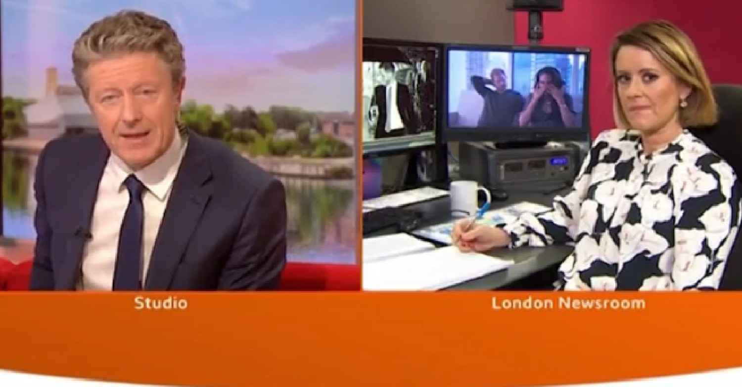 Charlie Stayt talking to guest on BBC Breakfast