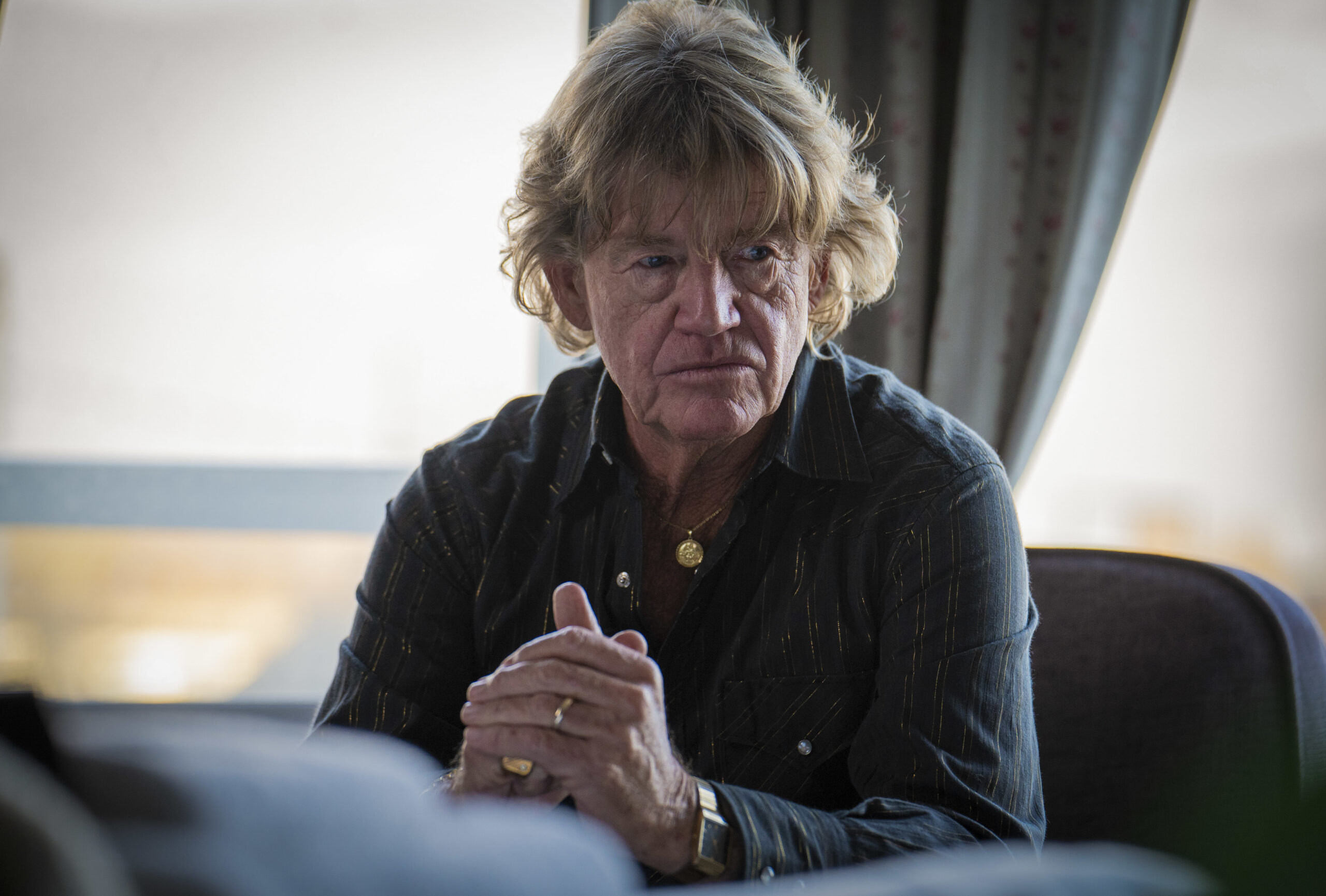 Steve Douthwaite frowns in Strike Troubled Blood episode 4