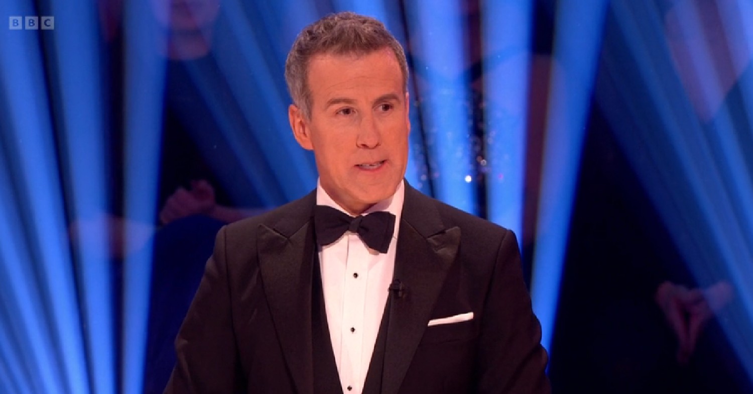 Anton Du Beke speaking in tux on Strictly