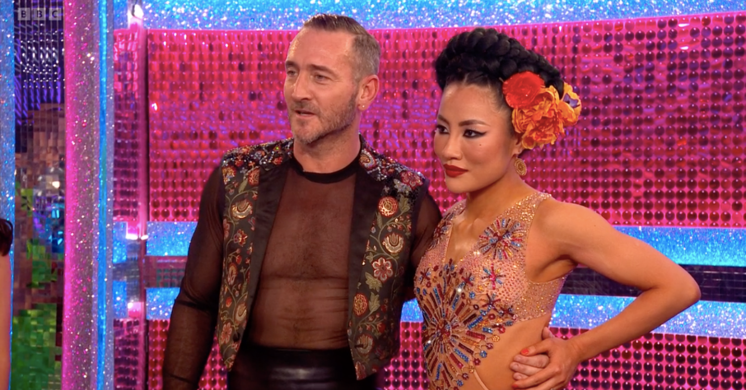 Will Mellor and Nancy backstage at Strictly