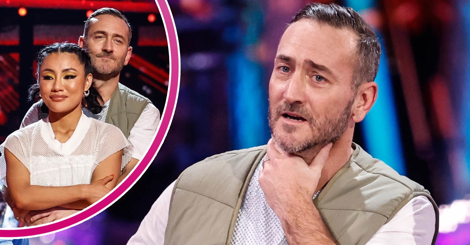 Will Mellor looking sad with Nancy Xu during Strictly results show