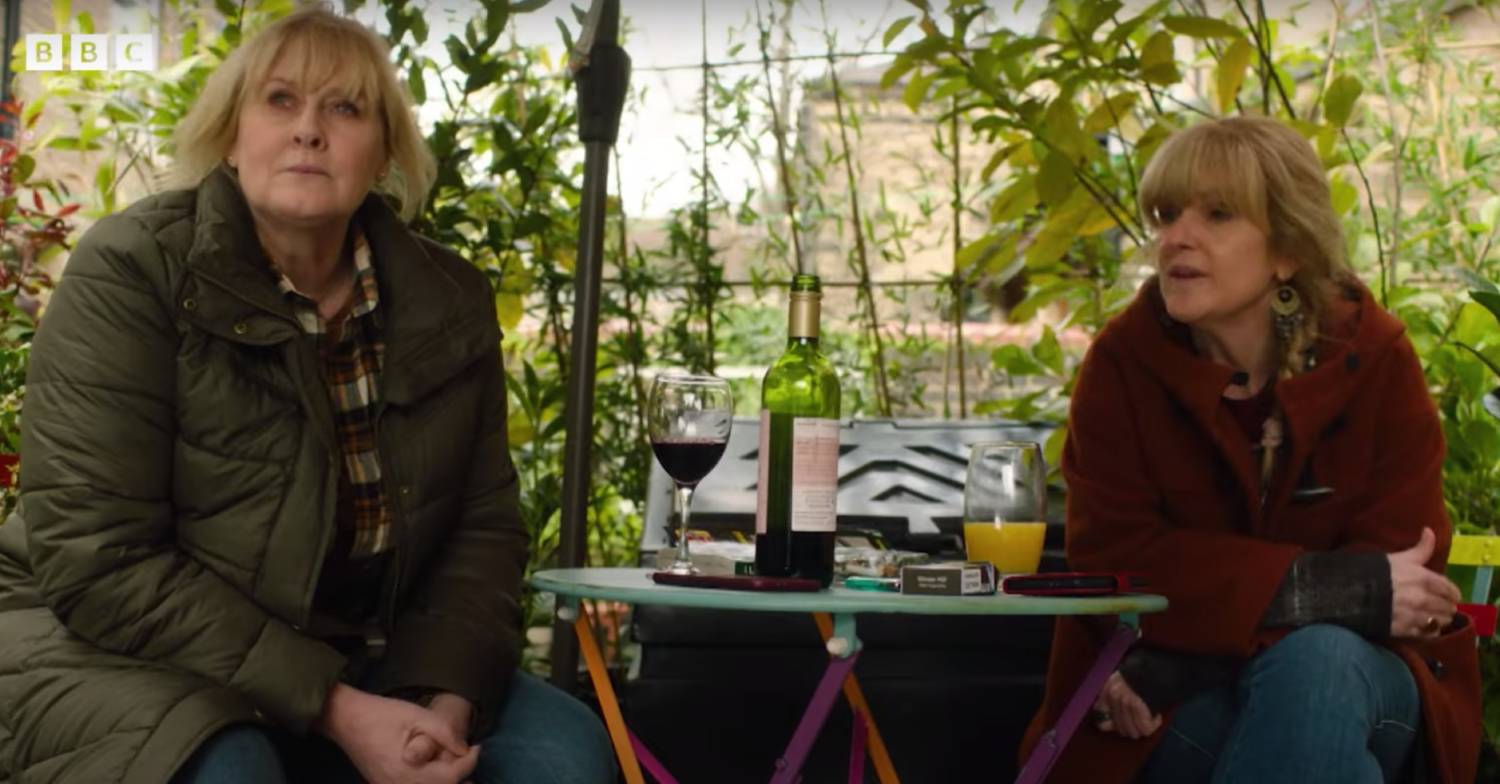 Siobhan Finneran, right, also reprises her role as Clare Cartwright in Happy Valley series 3