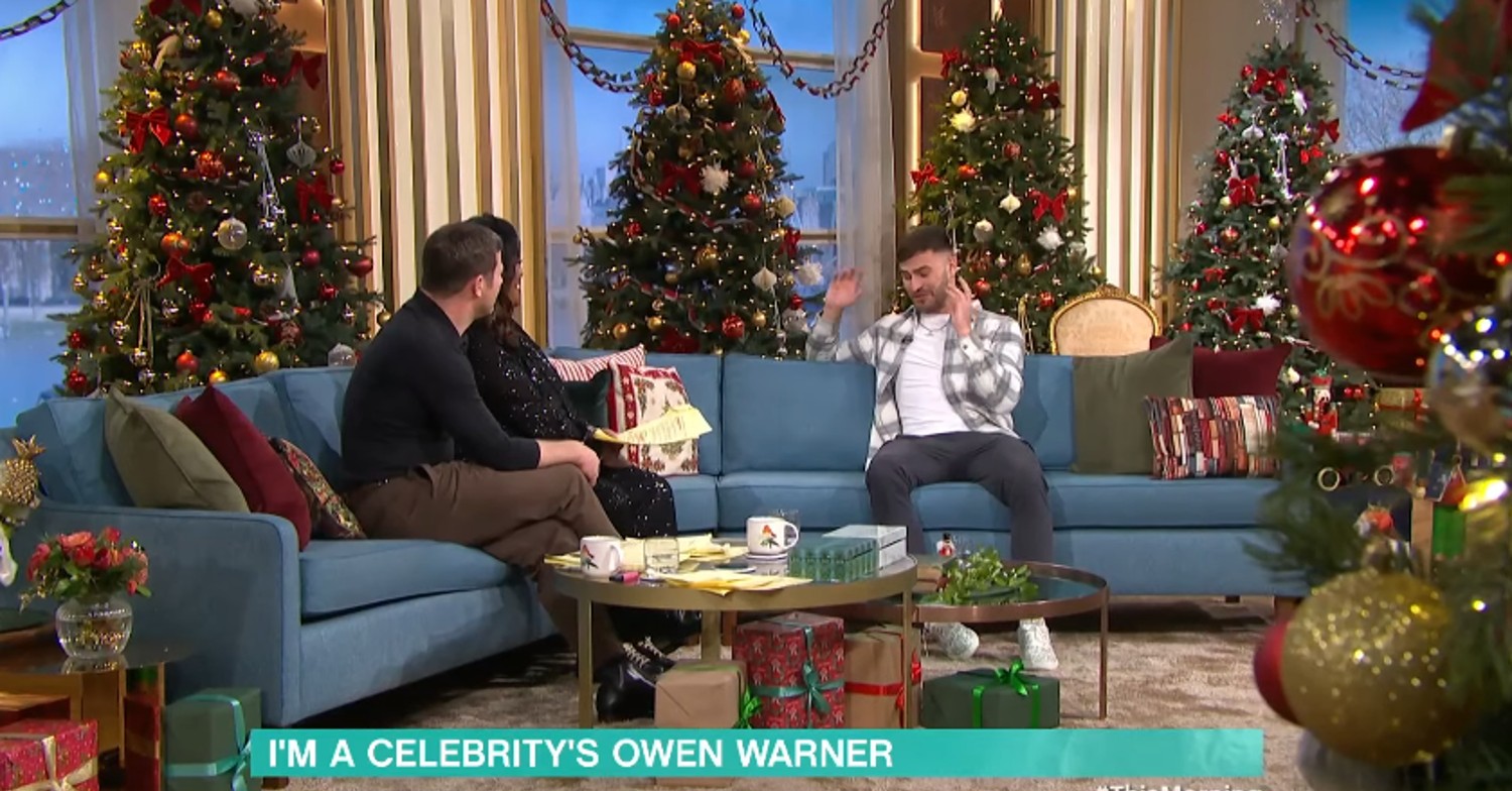 Dermot and Alison chatting with Owen Warner on This Morning today