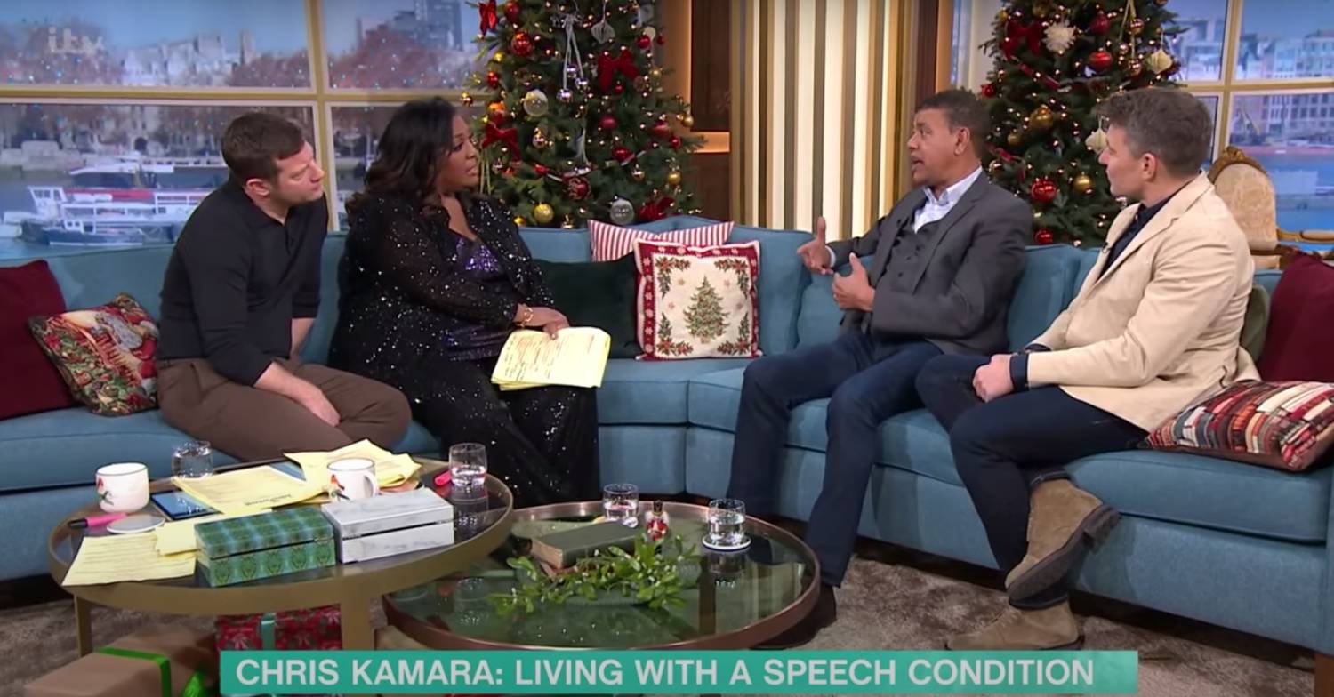 Chris Kamara and Ben Shephard discussed Kammy's speech condition with hosts Dermot O'Leary and Alison Hammond on This Morning today