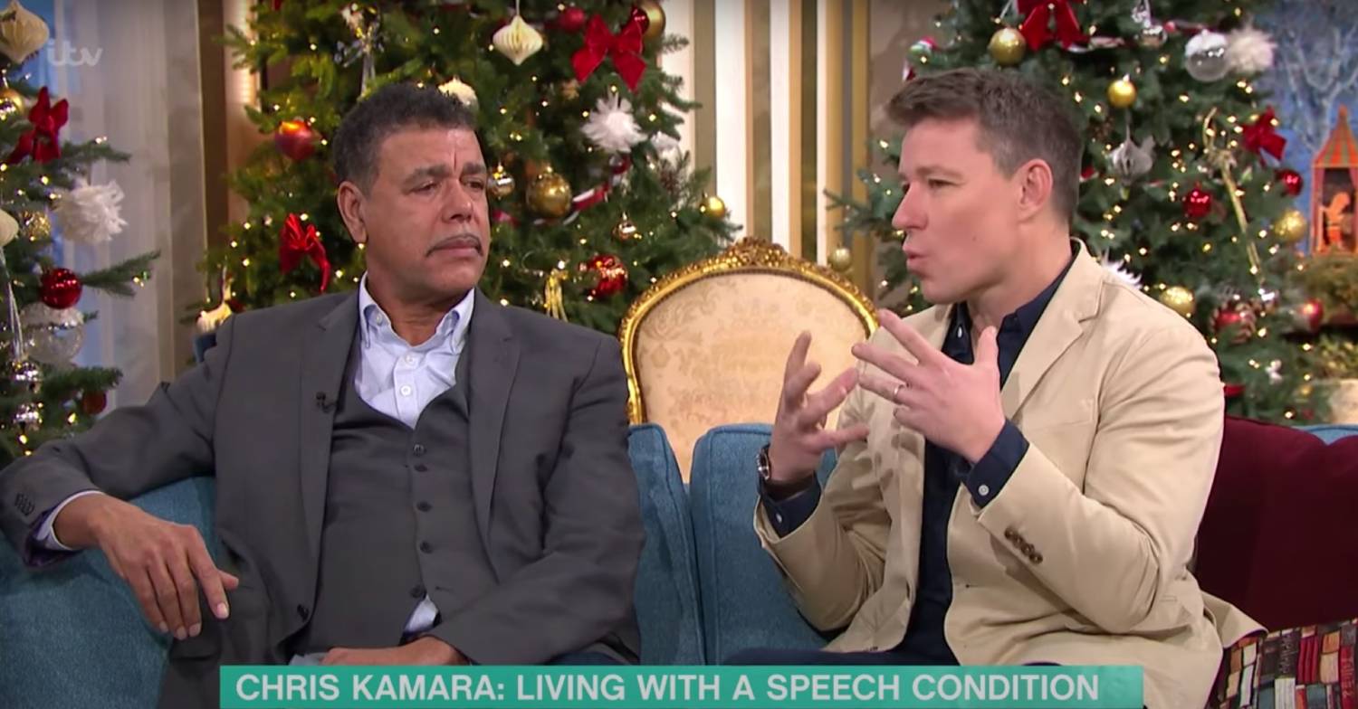 Chris Kamara and Ben Shephard sit next to one another on This Morning today