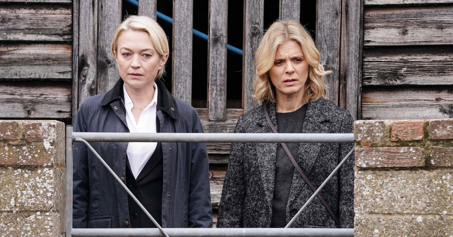 Sophia Myles and Emilia Fox in character in Silent Witness
