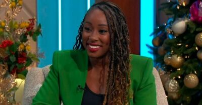 I'm A Celebrity star Scarlette Douglas smiling on Lorraine