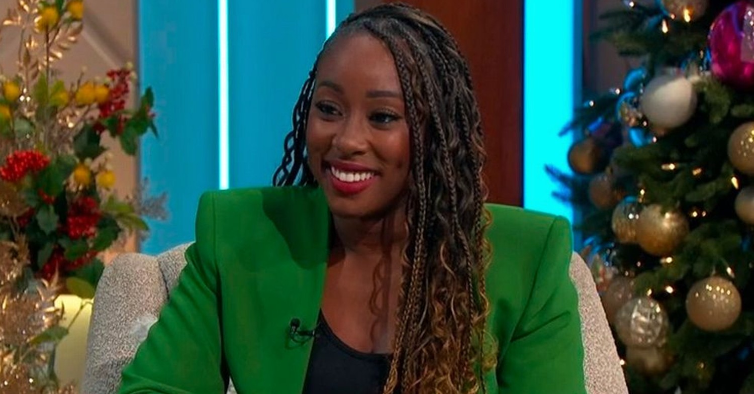 I'm A Celebrity star Scarlette Douglas smiling on Lorraine