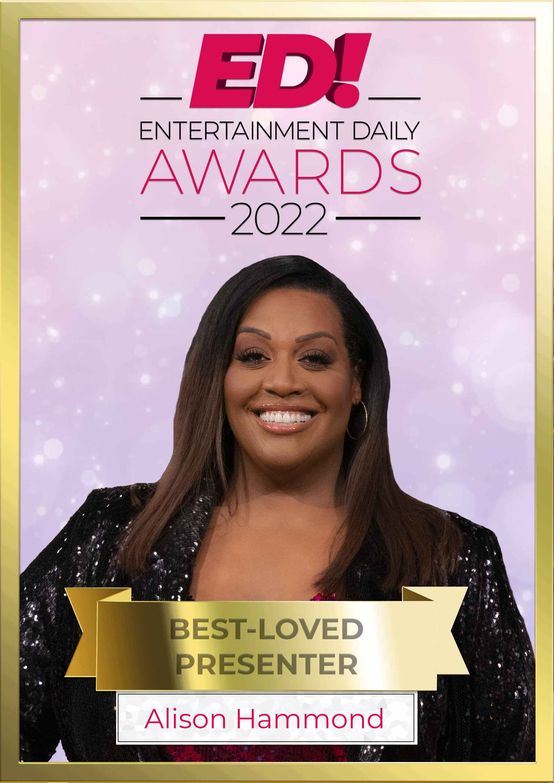 Alison Hammond's Best-Loved Presenter award in the ED! Awards 2022