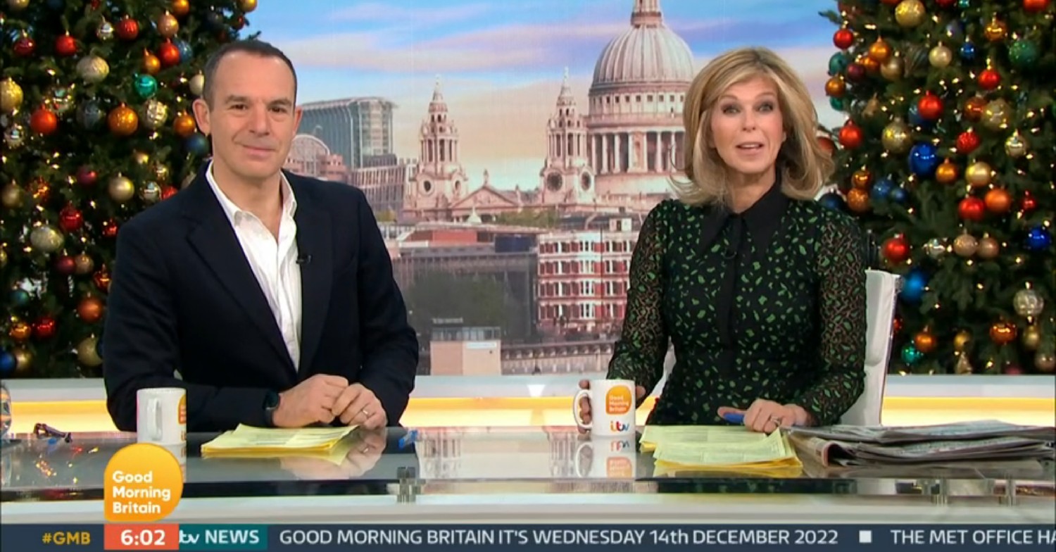 Martin Lewis and Kate Garraway on GMB today